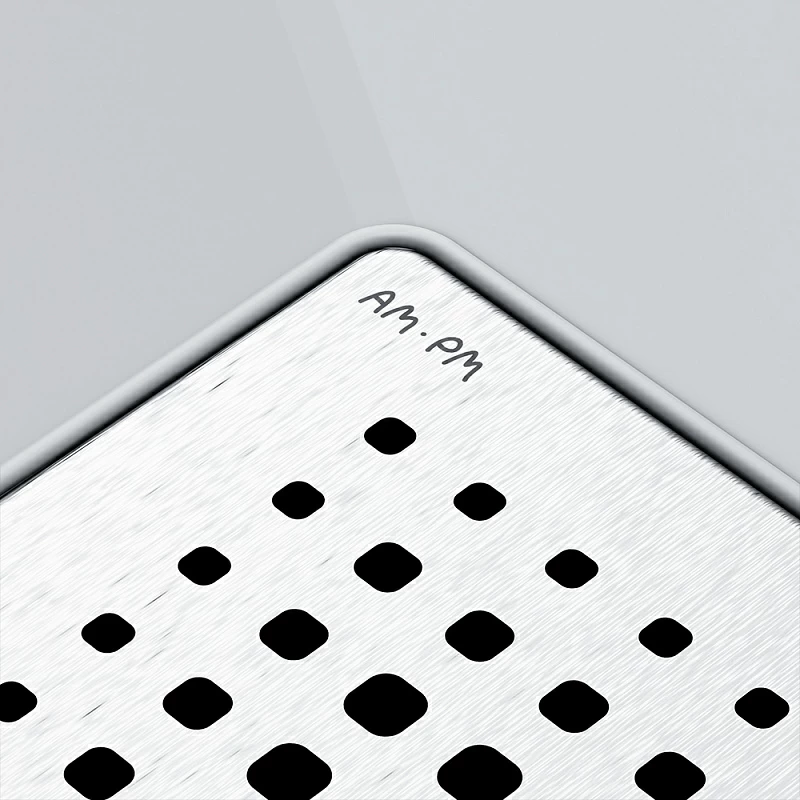 Душевой трап 10x10 AM.PM PrimeFlow W02BD-P11-010-01SB гидрозатвор со стальной матовой решеткой