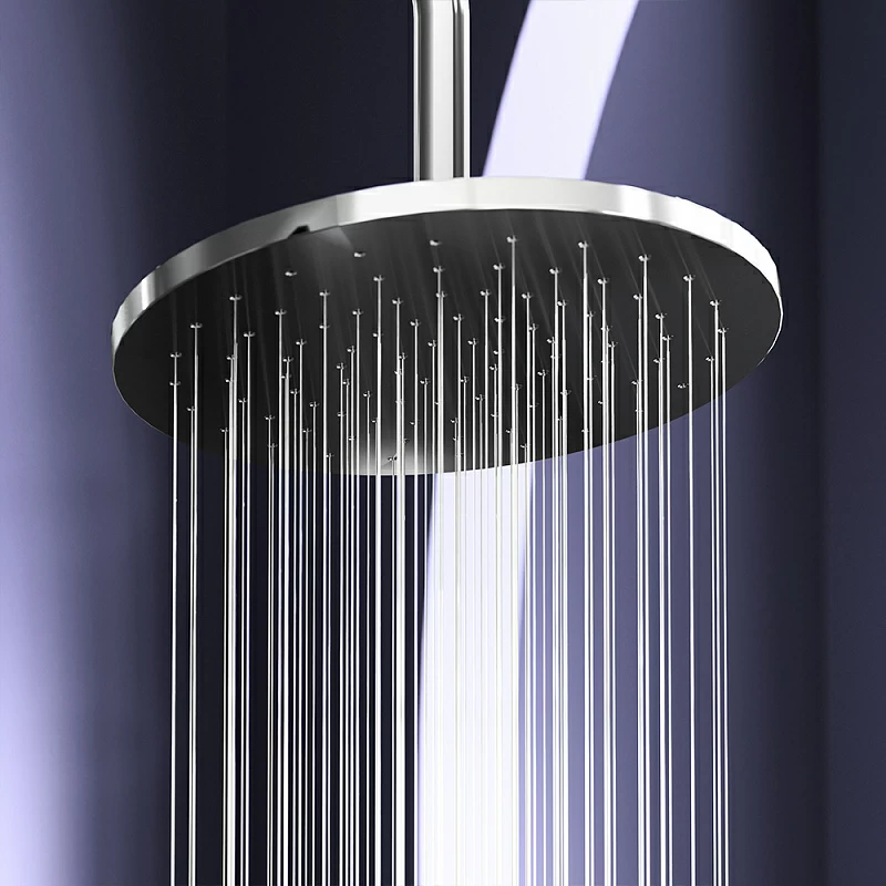 Душевая система Damixa Option DX218091000 стойка с тропическим душем, термостатом, смесителем, хром