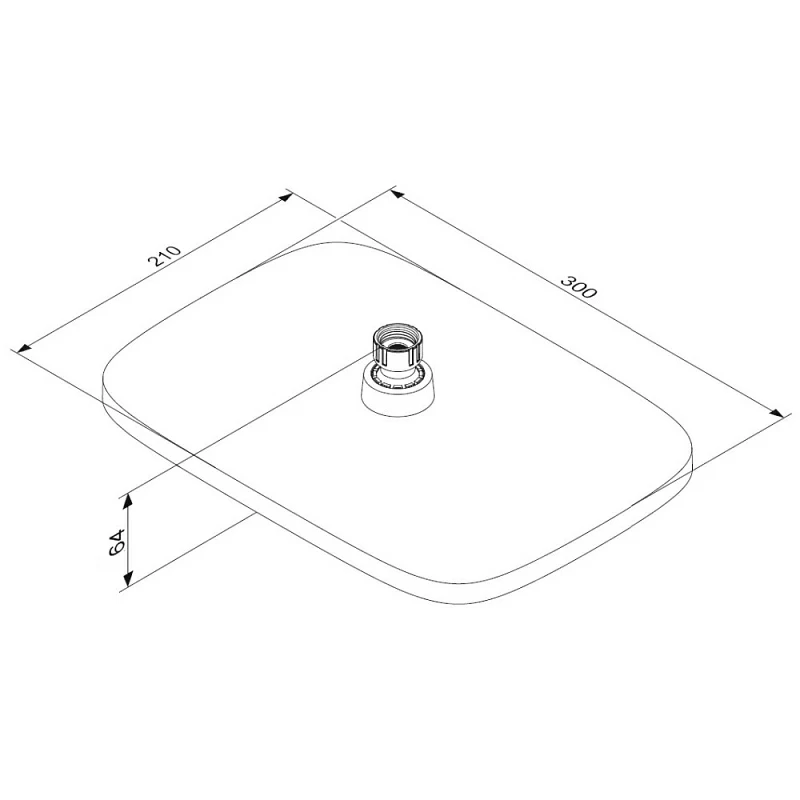 Тропический душ (лейка) Damixa Gala 953050300 черный