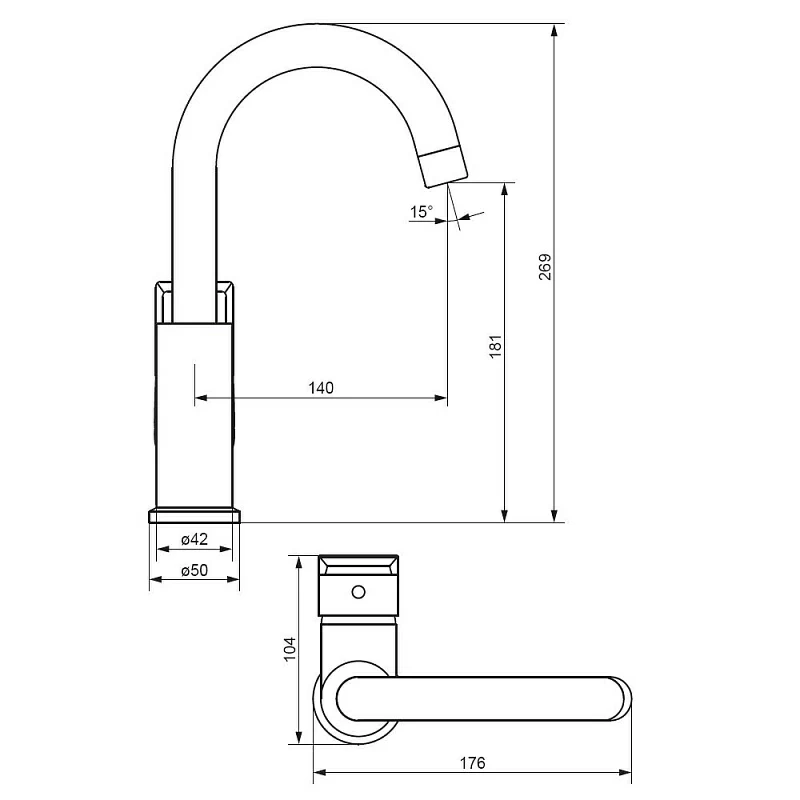 Смеситель для раковины (умывальника) Damixa Apollo 470220300 черный