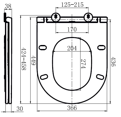Сиденье (крышка) для унитаза AM.PM Inspire C507853WH с микролифтом, дюропласт, белое