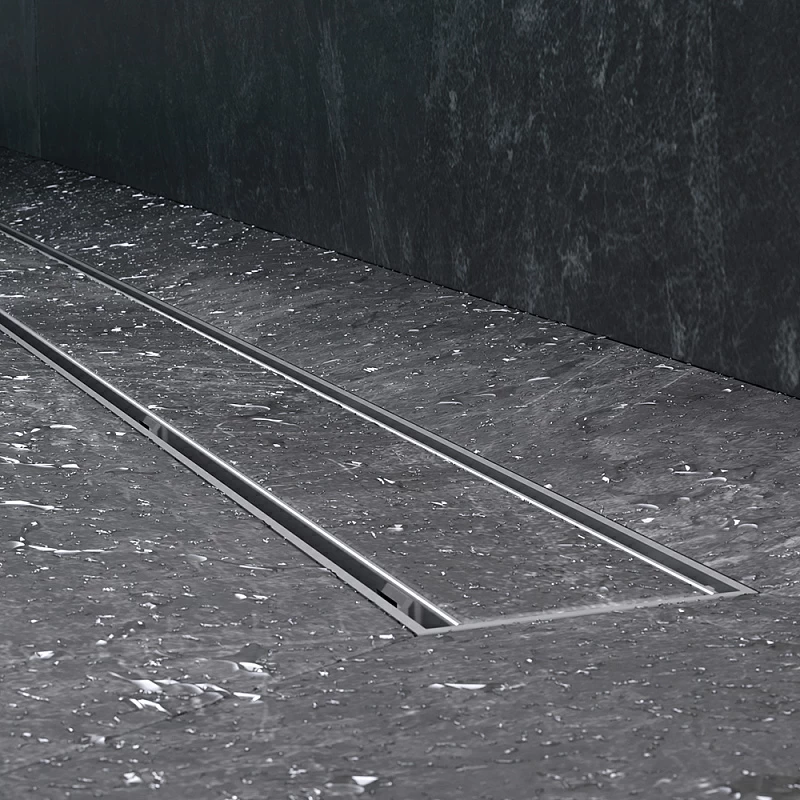 Душевой трап (лоток) 90 AM.PM PrimeFlow W02SC-U11-090-04SB комбинированный затвор со стальной матовой решеткой под плитку