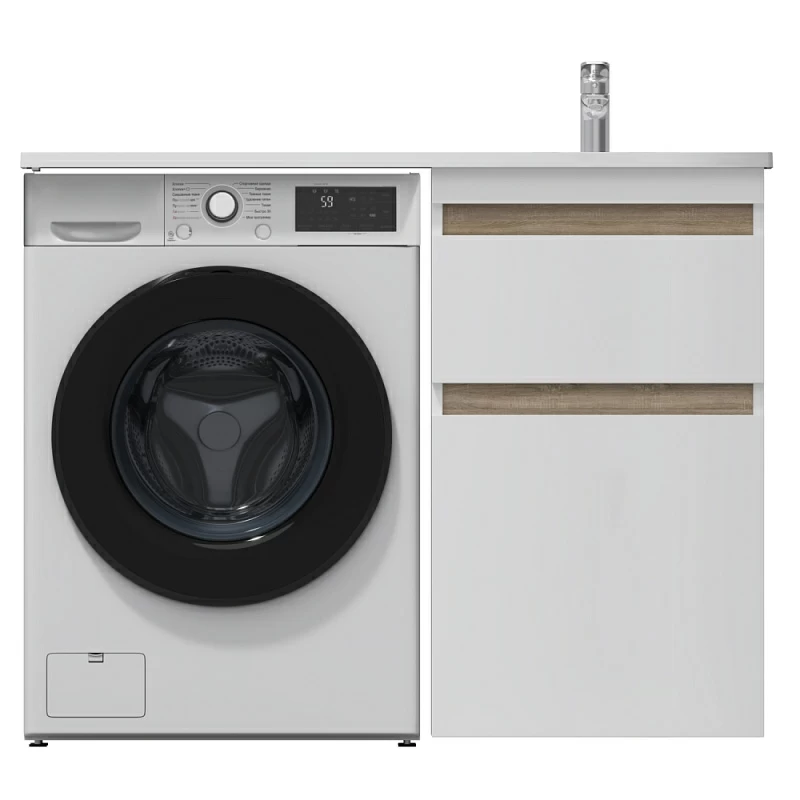 Раковина мебельная 120 AM.PM X-Joy M85AWPR1201WG над стиральной машиной, правая, белая