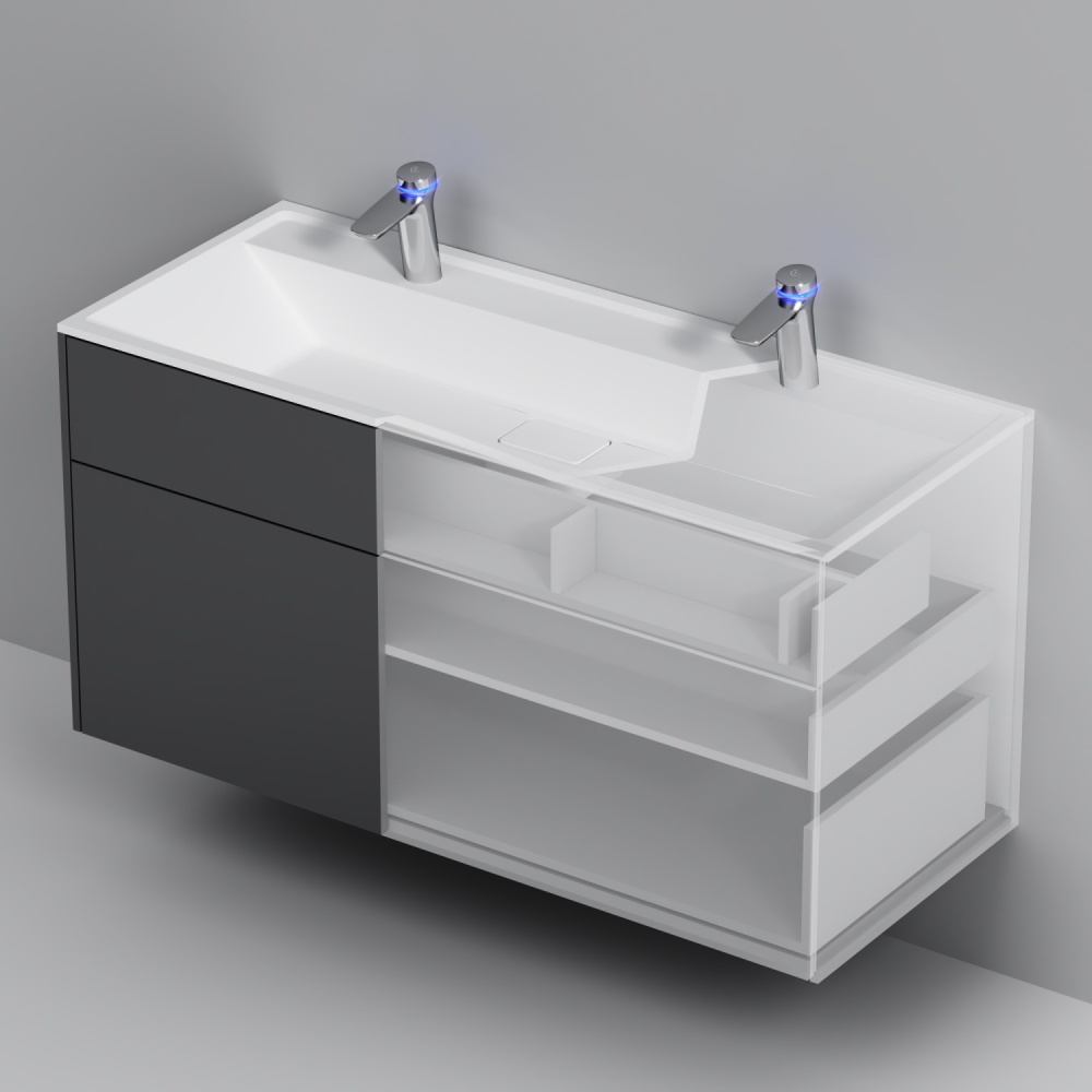 База под раковину подвесная Inspire V2.0 M50AFHX1203GM, Графит матовый