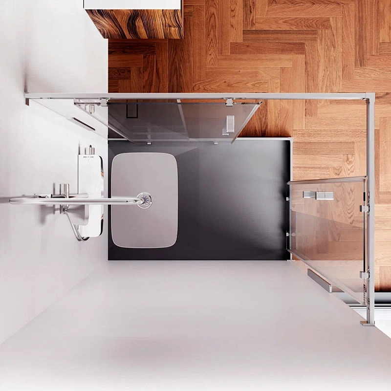 Душевое ограждение без поддона 80х120 AM.PM Func W84G-403-12080-MT профиль серебристый