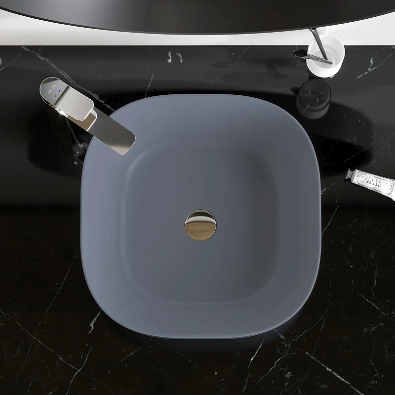 Раковина накладная 43 AM.PM Struktura M9SWCC30430GM черная матовая