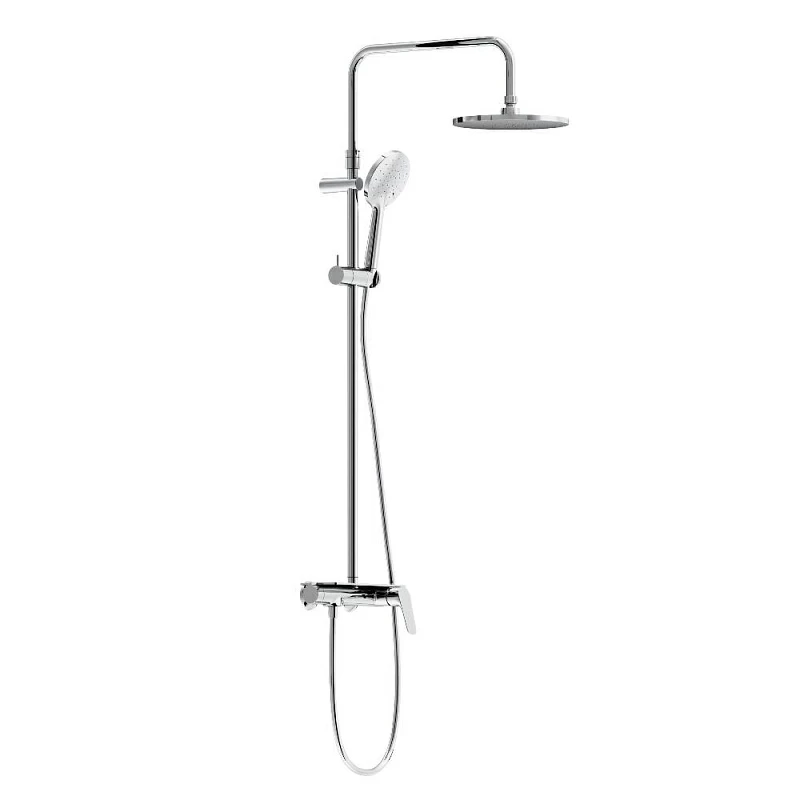 Душевая система Damixa Jupiter 977780000 стойка с тропическим душем, смесителем, хром