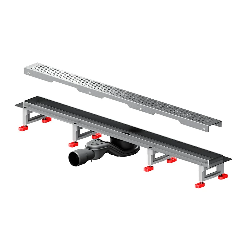 Душевой трап (лоток) 80 AM.PM MasterFlow W01SC-P11-080-01SB комбинированный затвор со стальной матовой решеткой