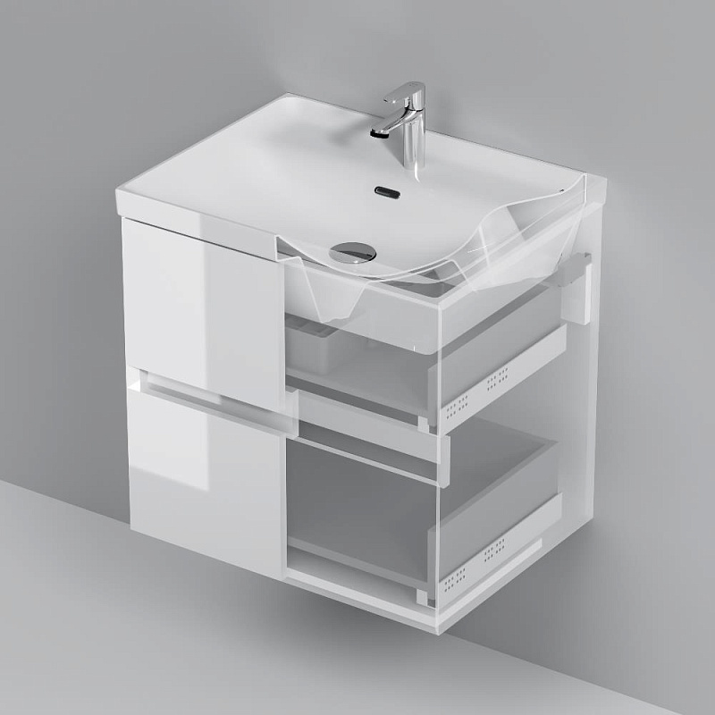 Тумба с раковиной 60 AM.PM Above M9X-FHX0602WG-WCC0600WG подвесная белая глянцевая