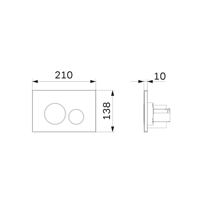 Клавиша смыва для инсталляции AM.PM Pro L I049001 пневматическая белая глянцевая