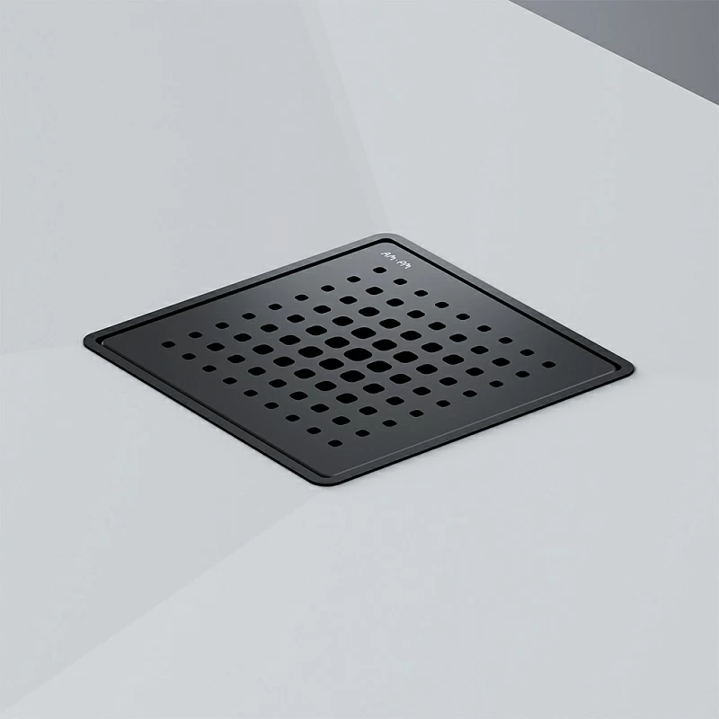 Душевой трап 10x10 AM.PM MasterFlow W01BD-P11-010-01BM комбинированный затвор с черной матовой решеткой