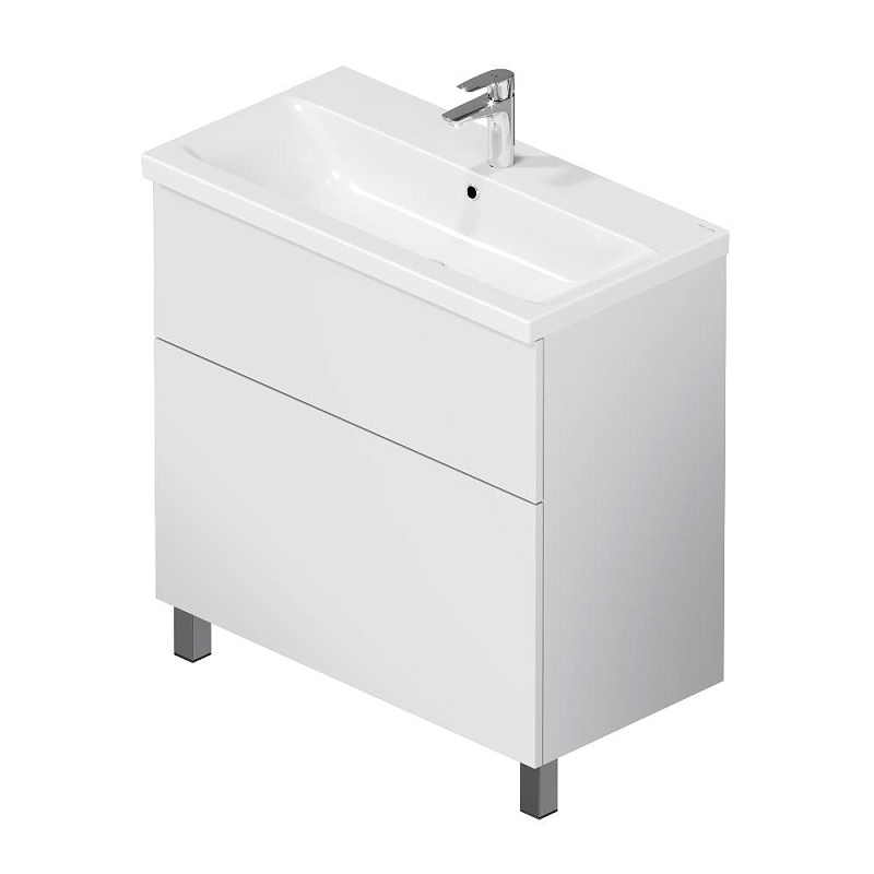 Тумба под раковину 80 AM.PM Gem M90FSX0802WG напольная белый глянец