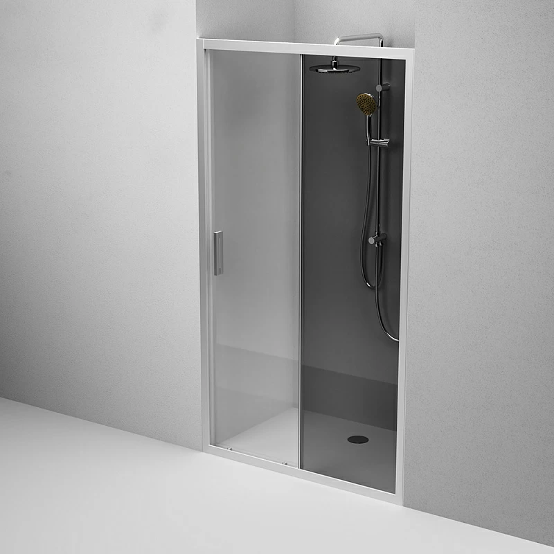 Душевая перегородка с дверью 150x195 AM.PM Gem W90G-110-1-195MG тонированное стекло, профиль серебристый