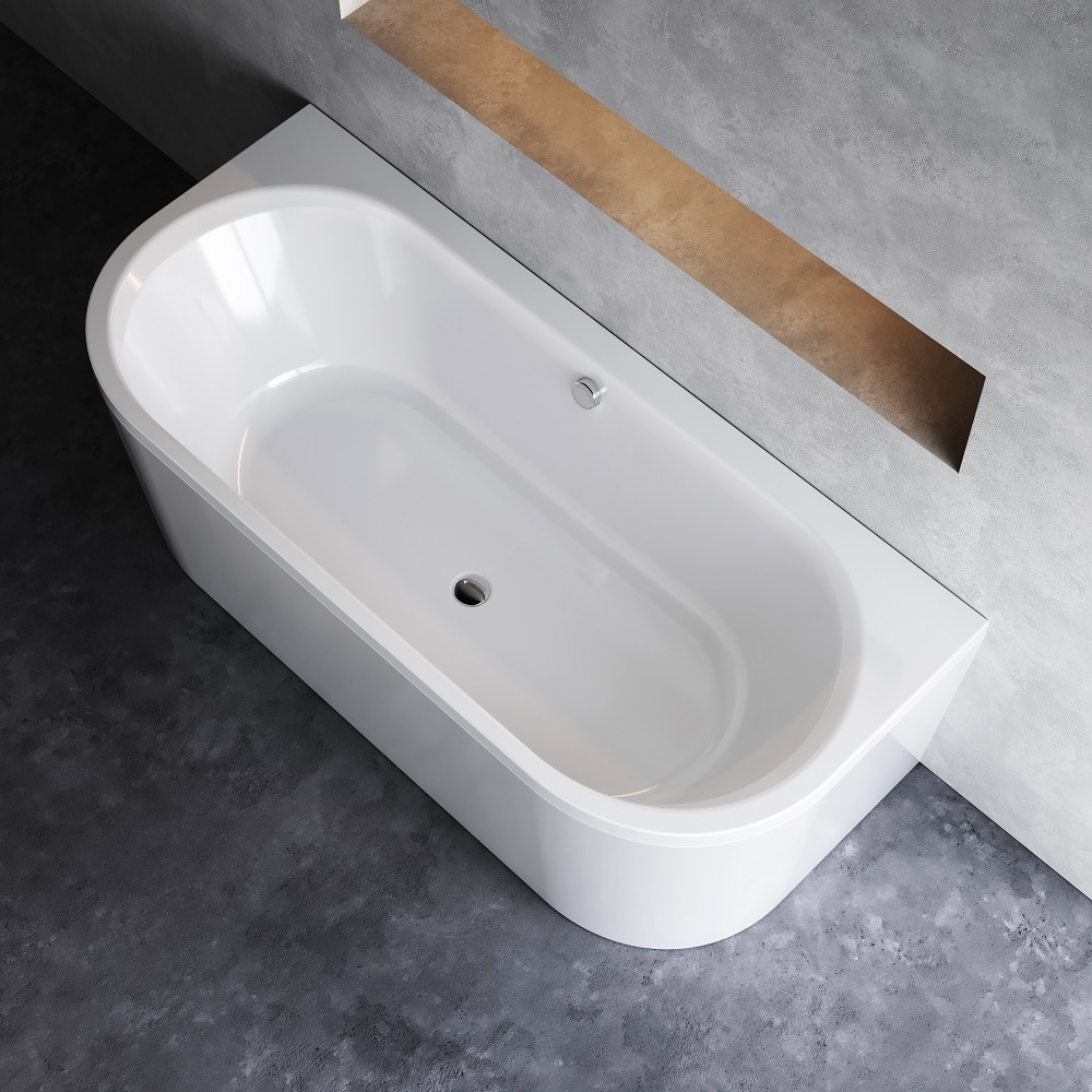 Комплект: ванна акриловая пристенная 170x75 см c каркасом и панелью X-Joy W94A-170U75W-ARP, Белый