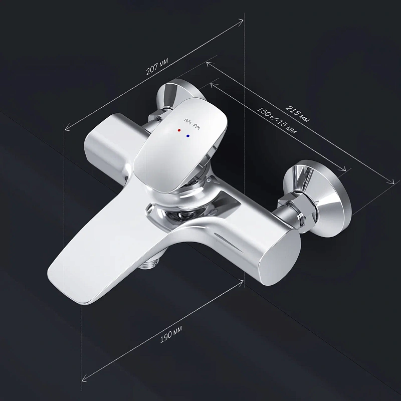 Смеситель для ванны и душа AM.PM Spirit 2.0 F70A10000 хром