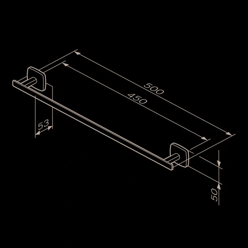 Вешалка для полотенец AM.PM Gem A90346422 черная