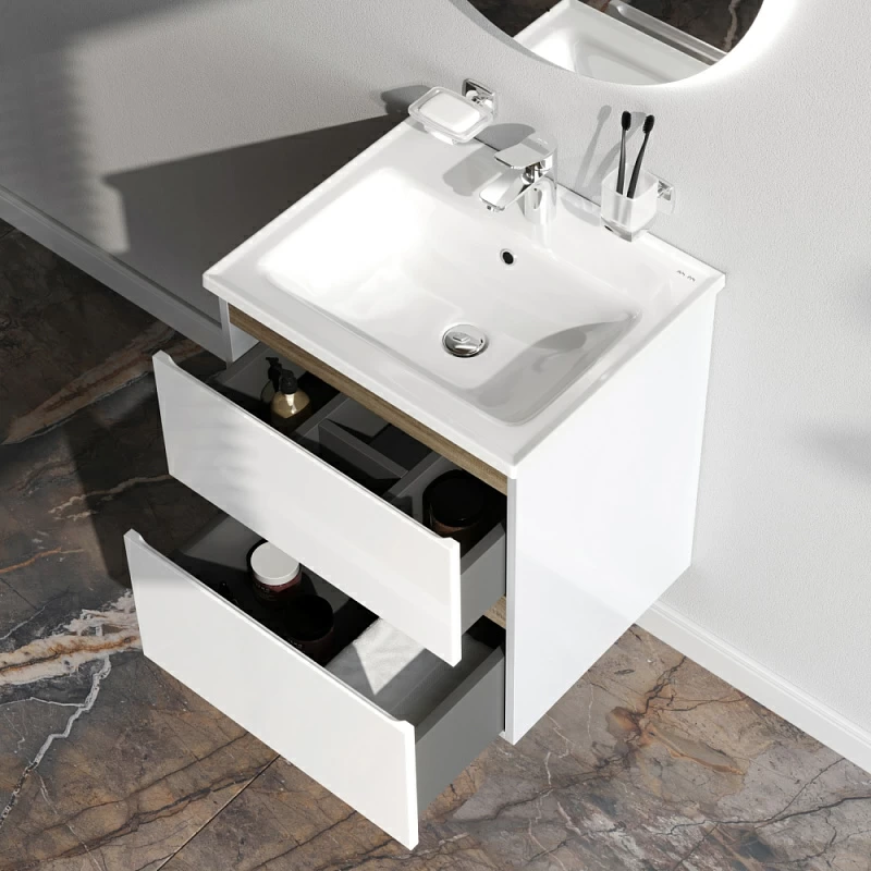 Тумба под раковину 55 AM.PM X-Joy M85AFHX0552WG подвесная белый глянец