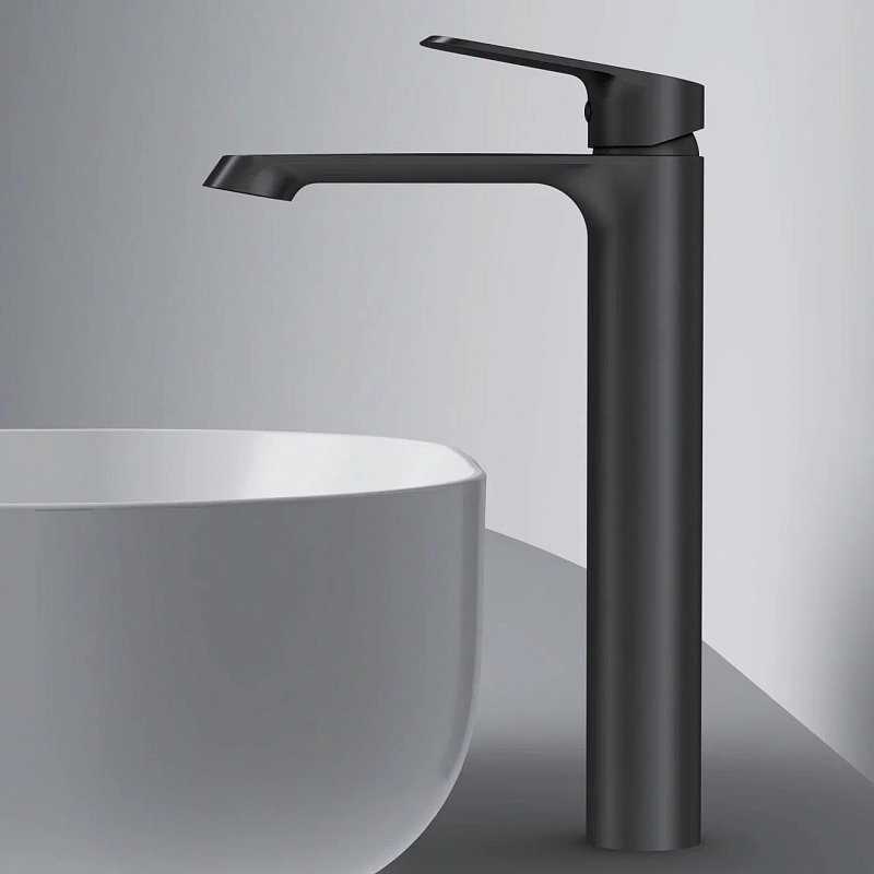 Смеситель для раковины (умывальника) AM.PM Func F8F92022 высокий, черный