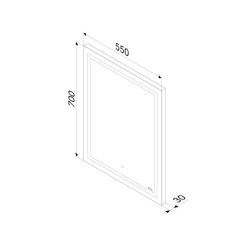 Зеркало с подсветкой в ванную прямоугольное 55 AM.PM Gem M91AMOX0551WG сенсорное