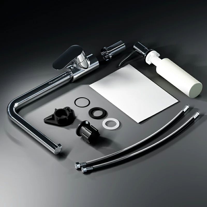 Смеситель для кухни AM.PM Like F8005D00 высокий, хром + дозатор моющего средства