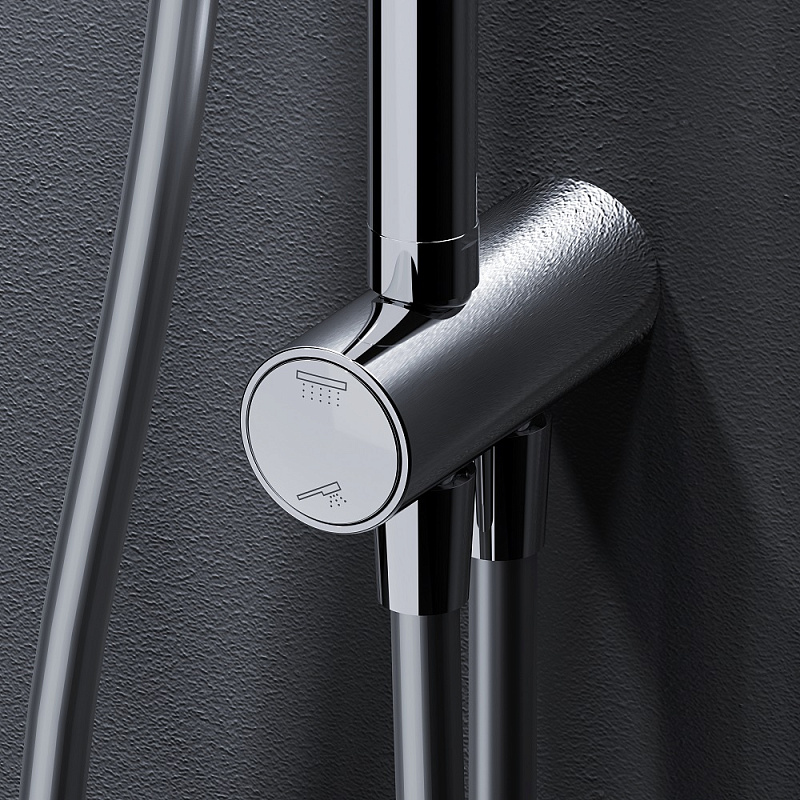 Душевая система AM.PM Like F0780064 стойка с тропическим душем, хром