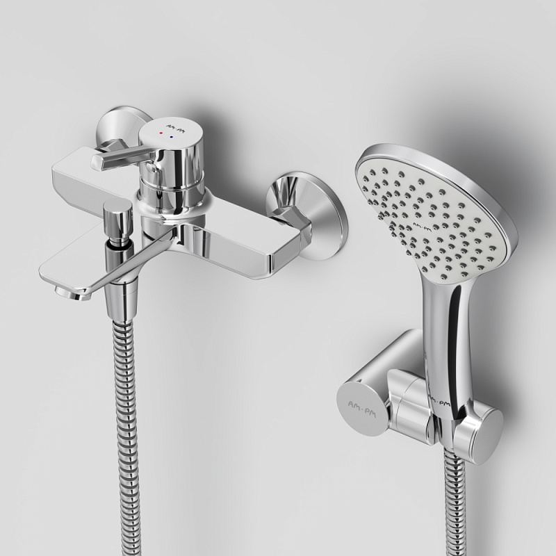 Смеситель для ванны и душа AM.PM X-Joy S F85B15000 душевая лейка, шланг 1750, хром