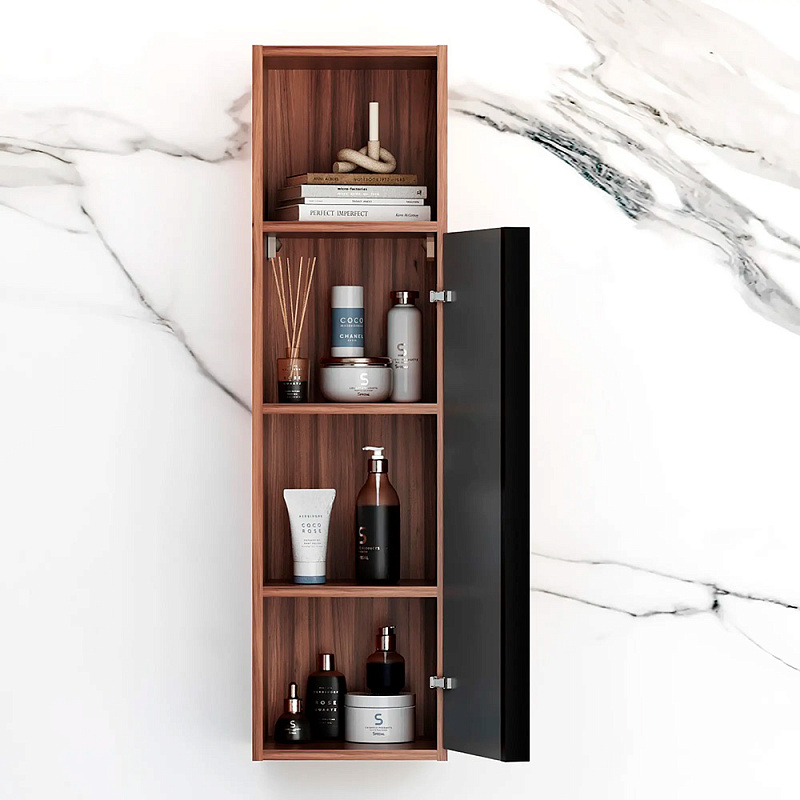 Шкаф-пенал для ванной 30 AM.PM Stern M7LCHR0306GM навесной с полкой, под дерево