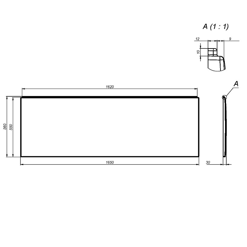 Панель 165 AM.PM X-Joy W94A-165-070W-P