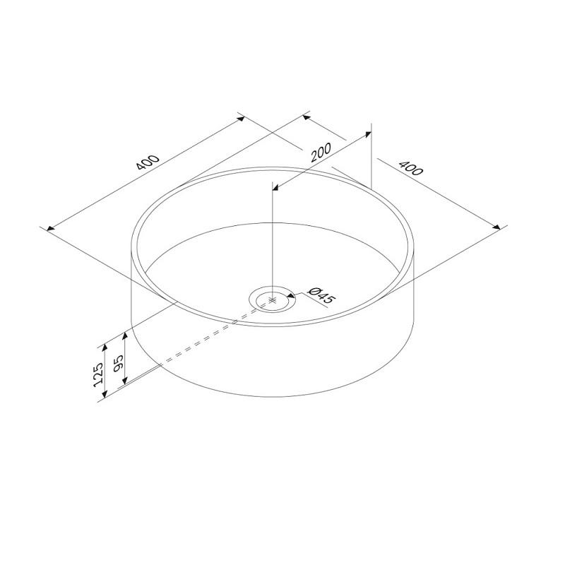 Раковина накладная 40 AM.PM Func M8FWCC40400WG белая