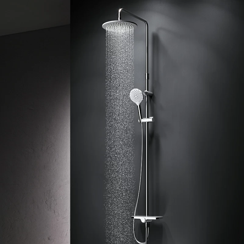 Душевая система AM.PM Like F0780200 стойка с тропическим душем, хром