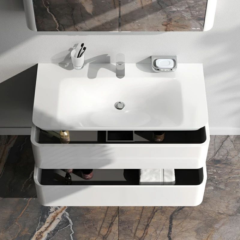 Тумба под раковину 100 AM.PM Sensation M30FHX1002WG подвесная белый глянец