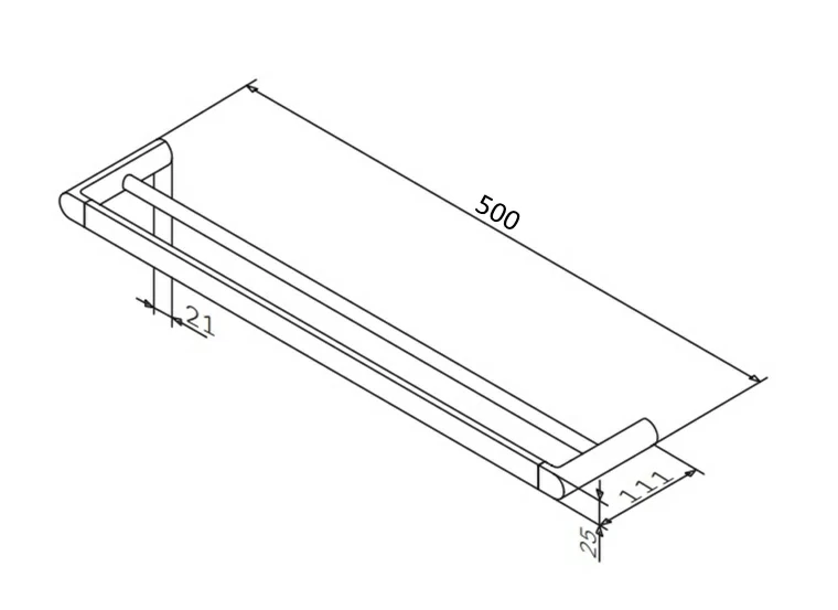 Вешалка для полотенец AM.PM Inspire A50335400 двойная хром