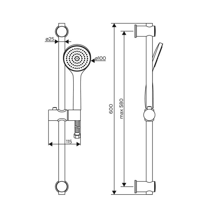 Душевой комплект Comfort D0108000WH, белый