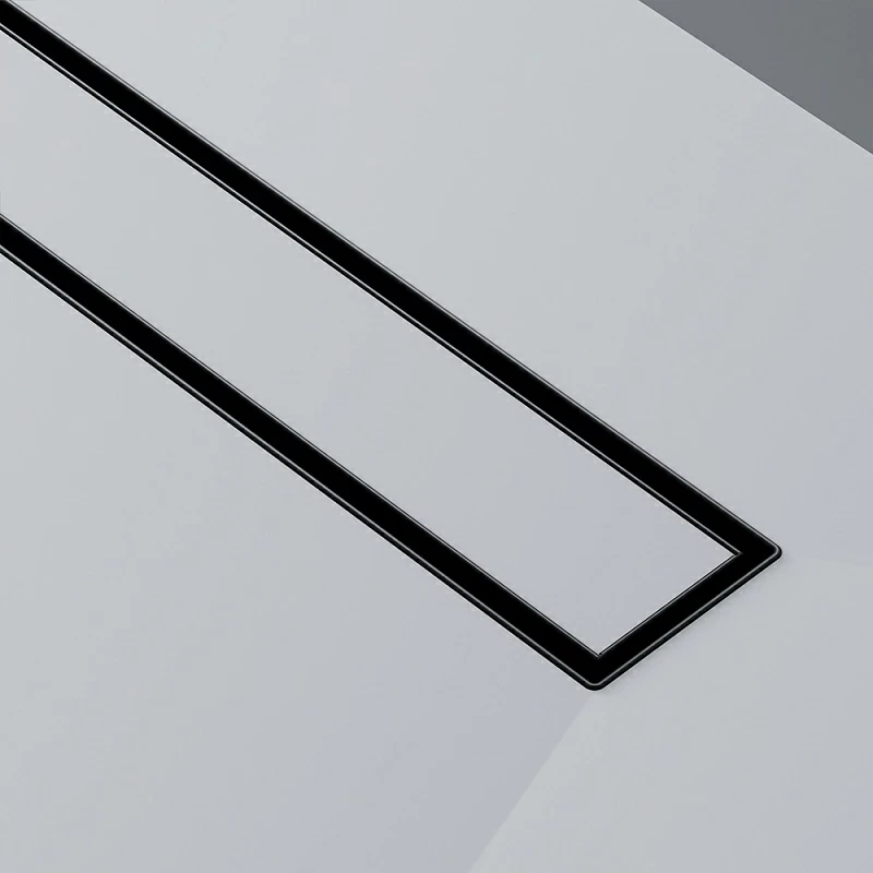 Душевой трап (лоток) 80 AM.PM MasterFlow W01SC-U11-080-04BM комбинированный затвор с черной матовой решеткой под плитку