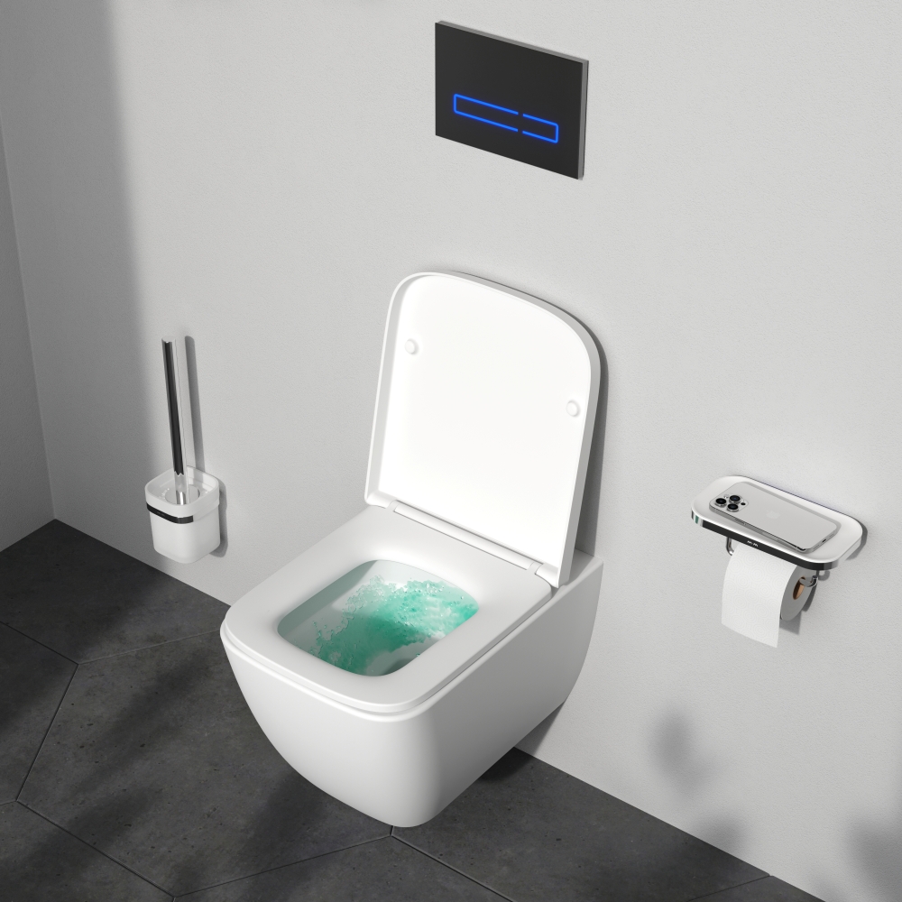 Унитаз подвесной Aquaspin с сиденьем микролифт Gem C901901SC, Белый