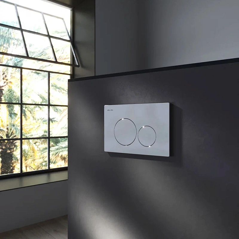 Клавиша смыва для инсталляции AM.PM Pro L I049051 пневматическая хром