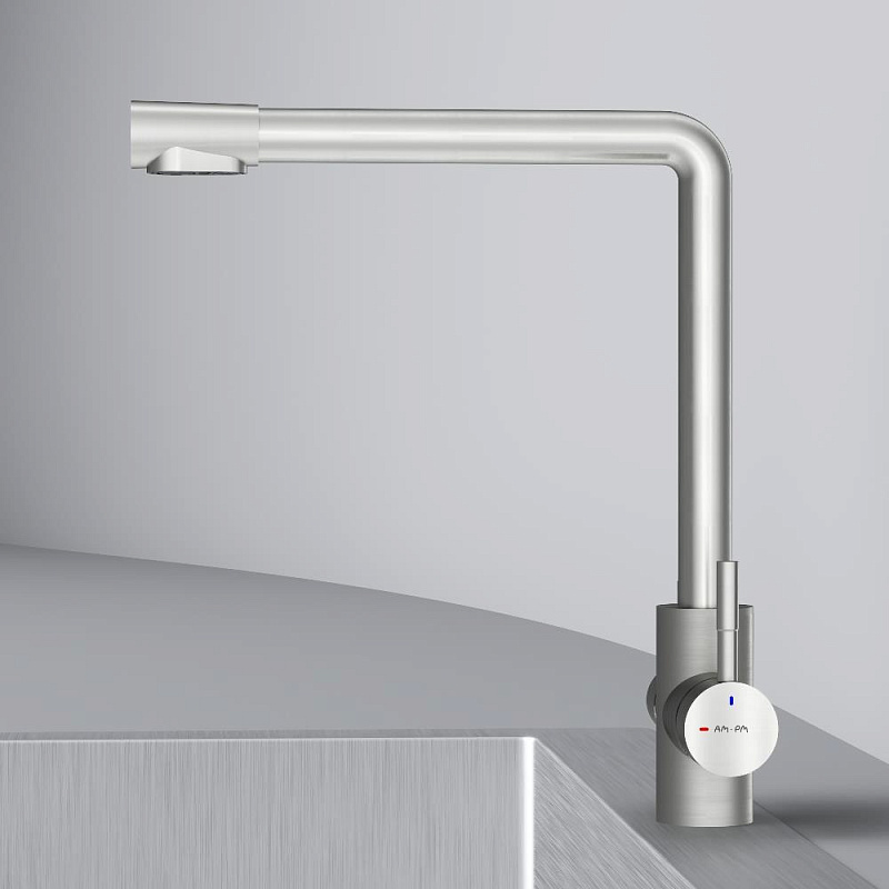 Смеситель для кухни AM.PM X-Joy S F85B05711 высокий, с каналом питьевой воды, сатин
