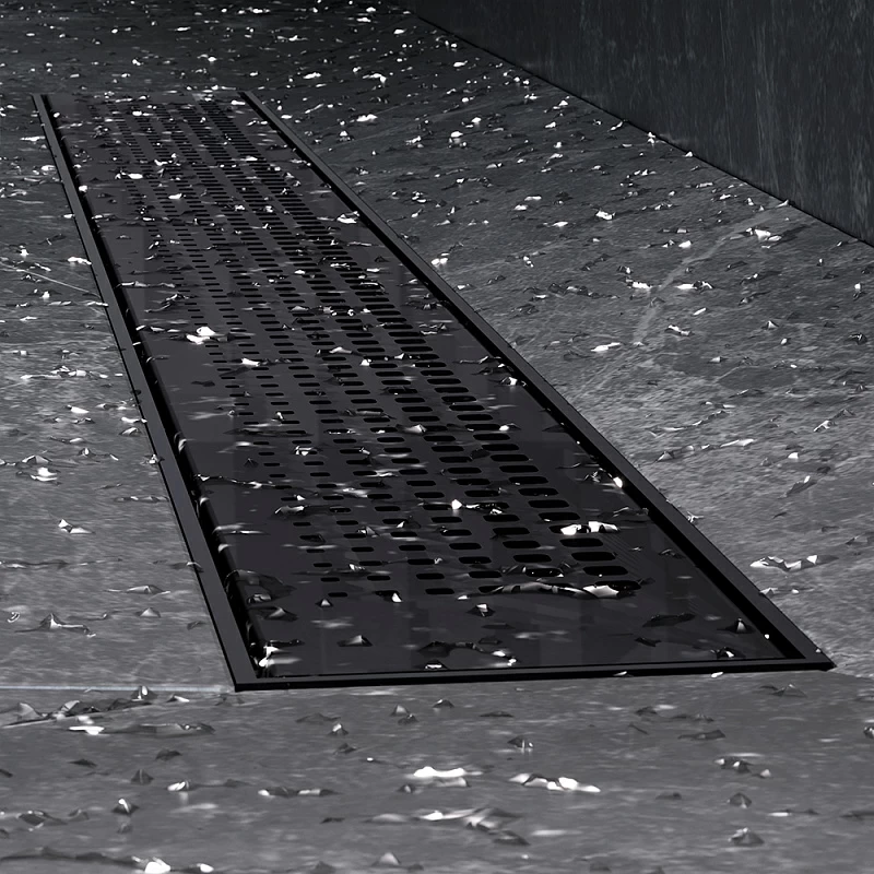 Душевой трап (лоток) 80 AM.PM PrimeFlow W02SC-P11-080-01BM комбинированный затвор с черной матовой решеткой