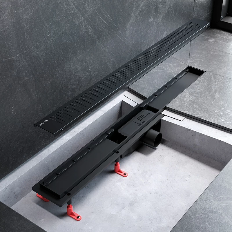 Душевой трап (лоток) 80 AM.PM PrimeFlow W02SC-P11-080-01BM комбинированный затвор с черной матовой решеткой