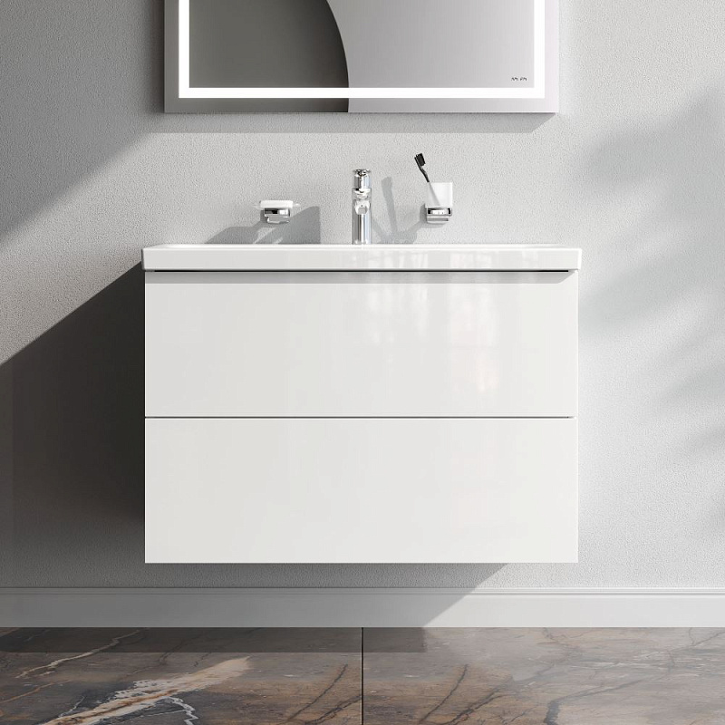 Тумба с раковиной 80 AM.PM Gem M90-FHX0802WG-WCC0802WG подвесная, белый глянец