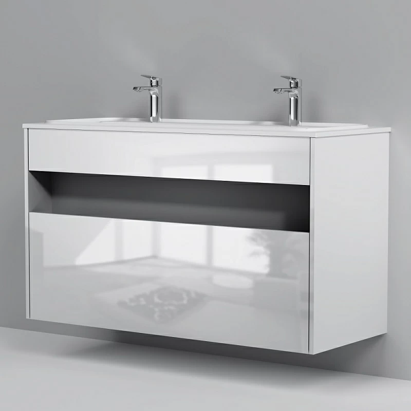 Тумба под раковину 120 AM.PM Func M8FFUX1201WG белый глянец