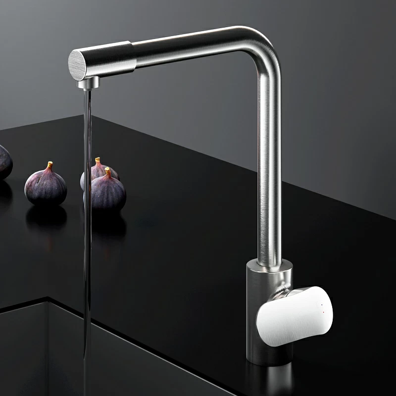 Смеситель для кухни AM.PM Like F8005711 высокий с каналом питьевой воды, сатин