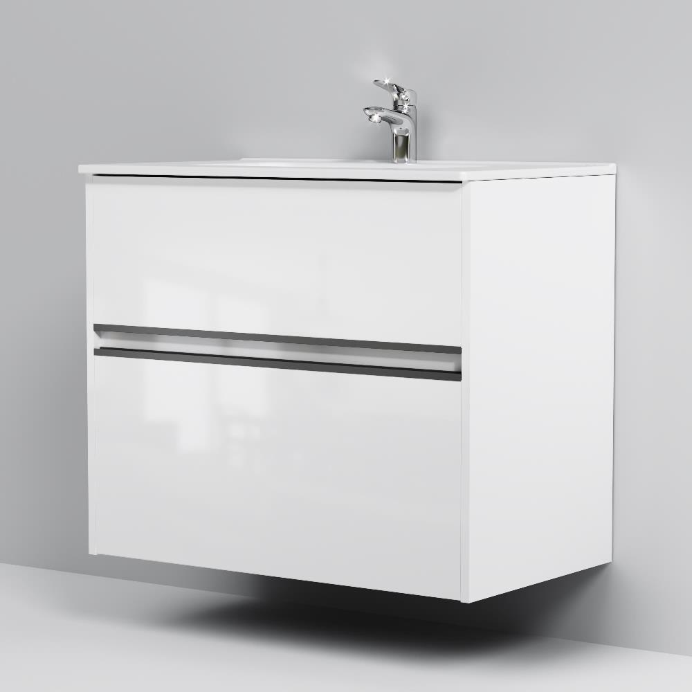 База с раковиной, универсальная, 80 см, 2 ящика Sense M7B-FUX0802WG-WCC0802WG, Белый