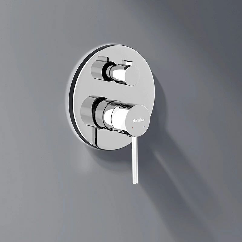 Встраиваемая душевая система Damixa Scandinavian Pure 936510000 хром: тропический верхний душ, ручной душ, излив