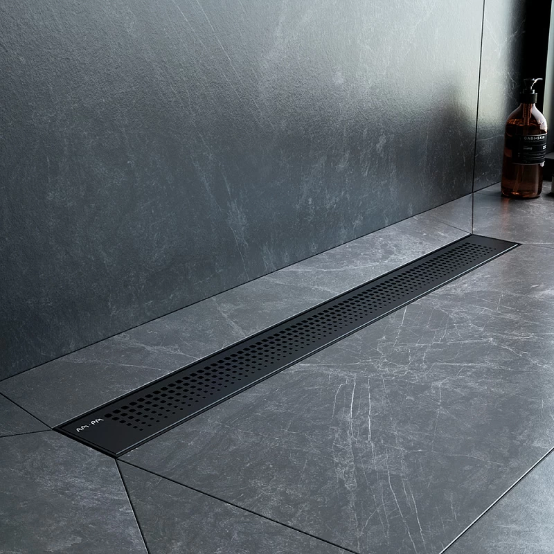 Душевой трап (лоток) 70 AM.PM PrimeFlow W02SC-P11-070-01BM комбинированный затвор с черной матовой решеткой