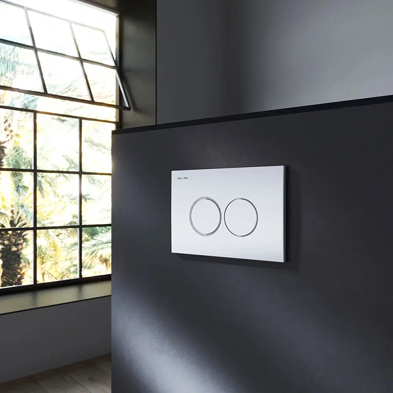 Клавиша смыва для инсталляции AM.PM ProC L I070101 механическая белая глянцевая