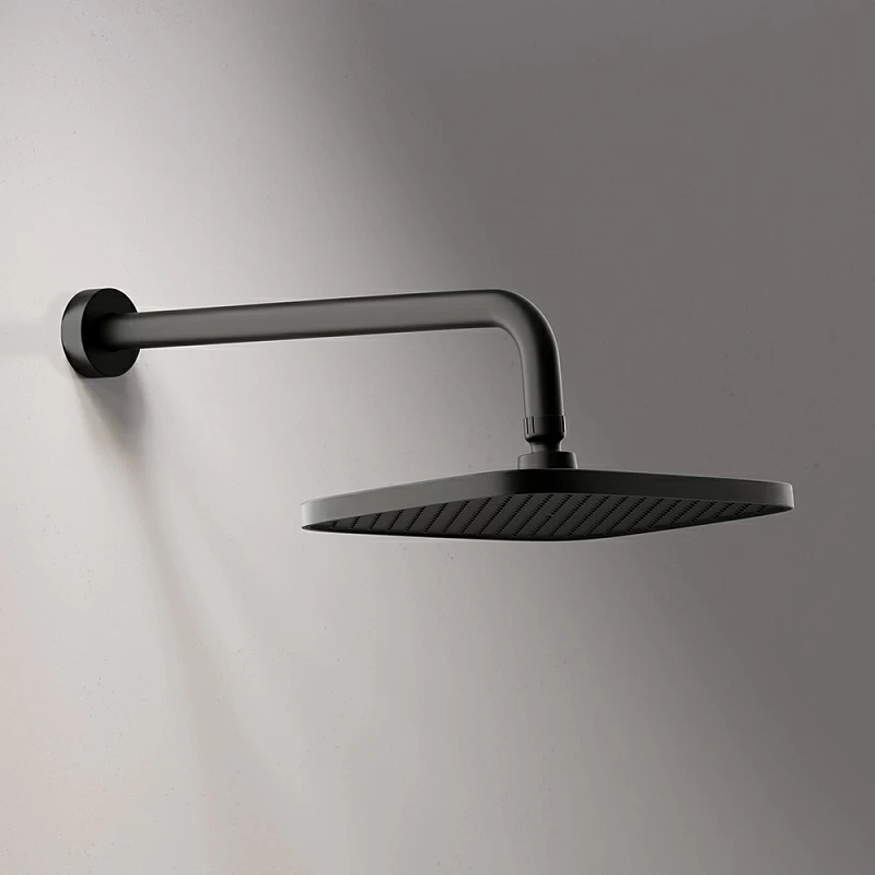 Встраиваемая душевая система Damixa Gala 953520300 черная: тропический верхний душ, ручной душ