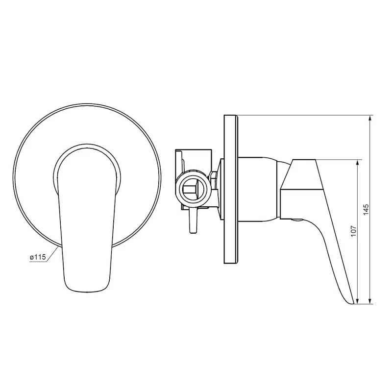 Смеситель для душа Damixa Jupiter 777500001 хром встраиваемый