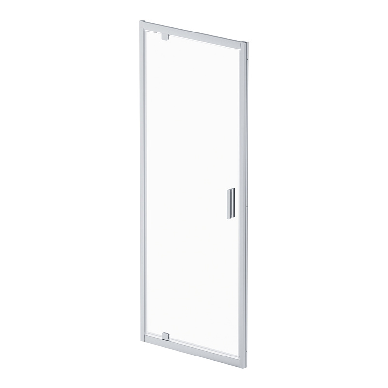 Душевая перегородка с дверью 80x195 AM.PM Gem W90G-80-1P-MT прозрачное стекло, профиль серебристый