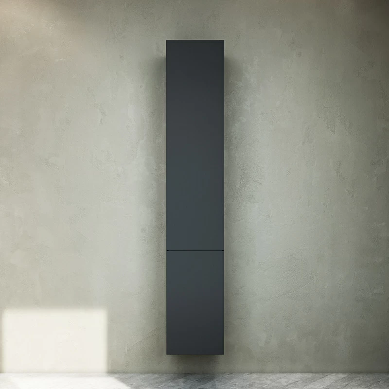 Шкаф-пенал для ванной 30 AM.PM Gem M90CHR0306GM навесной правый графит